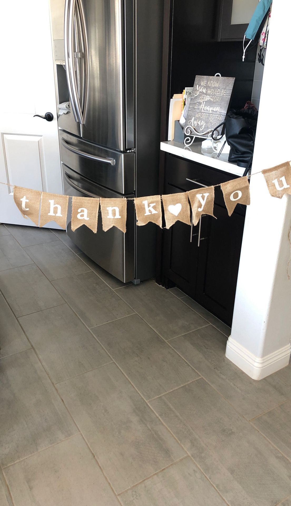 Burlap Thank You sign - wedding