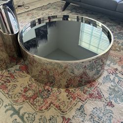 Jonathan Adler Stainless Steel Cocktail Table