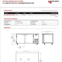 New Beverage-Air commercial undercounter fridge.