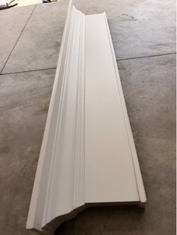 White Fireplace Mantle - 73x7.5x13in