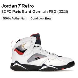 Jordan 7 Retro BCFC PARIS SIZE 3.5