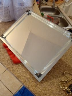Vanity Glass Tray. 16" X 13" Great Condition!