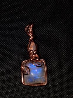 Handcrafted Double moonstone pendant