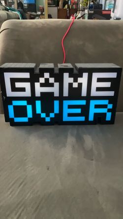 Lighted Game Over sign