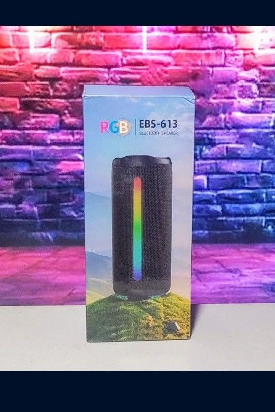 Portable Wireless Bluetooth Speaker, 16W Stereo Sound with Multiple RGB LED Lights, IPX5 Waterproof Bluetooth Speakers, BT5.3