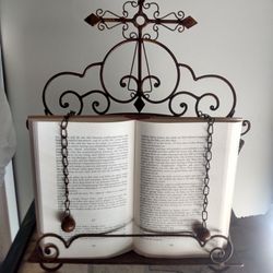 Vintage Styled Wrought Iron BIBLE/BOOK HOLDER