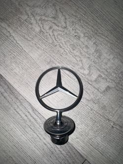 Vintage ca. 1970 Mercedes Benz Chroom Hood Grille Star Emblem Ornament Logo OEM