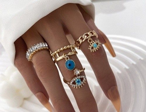 Bohemian Turquoise Midi ring set