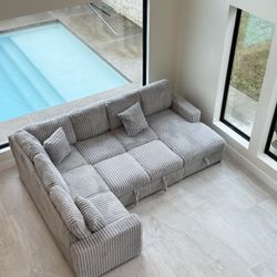 New Sleeper Sectional W Storage And USB Ports