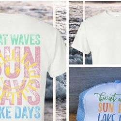 Summer Swimsuit Cover Up T-Shirt with Matching Hat 