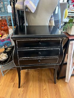 Black Louis XB Style File cabinet Storage Chest Side Table 20”Wx14.5”Dx29”H