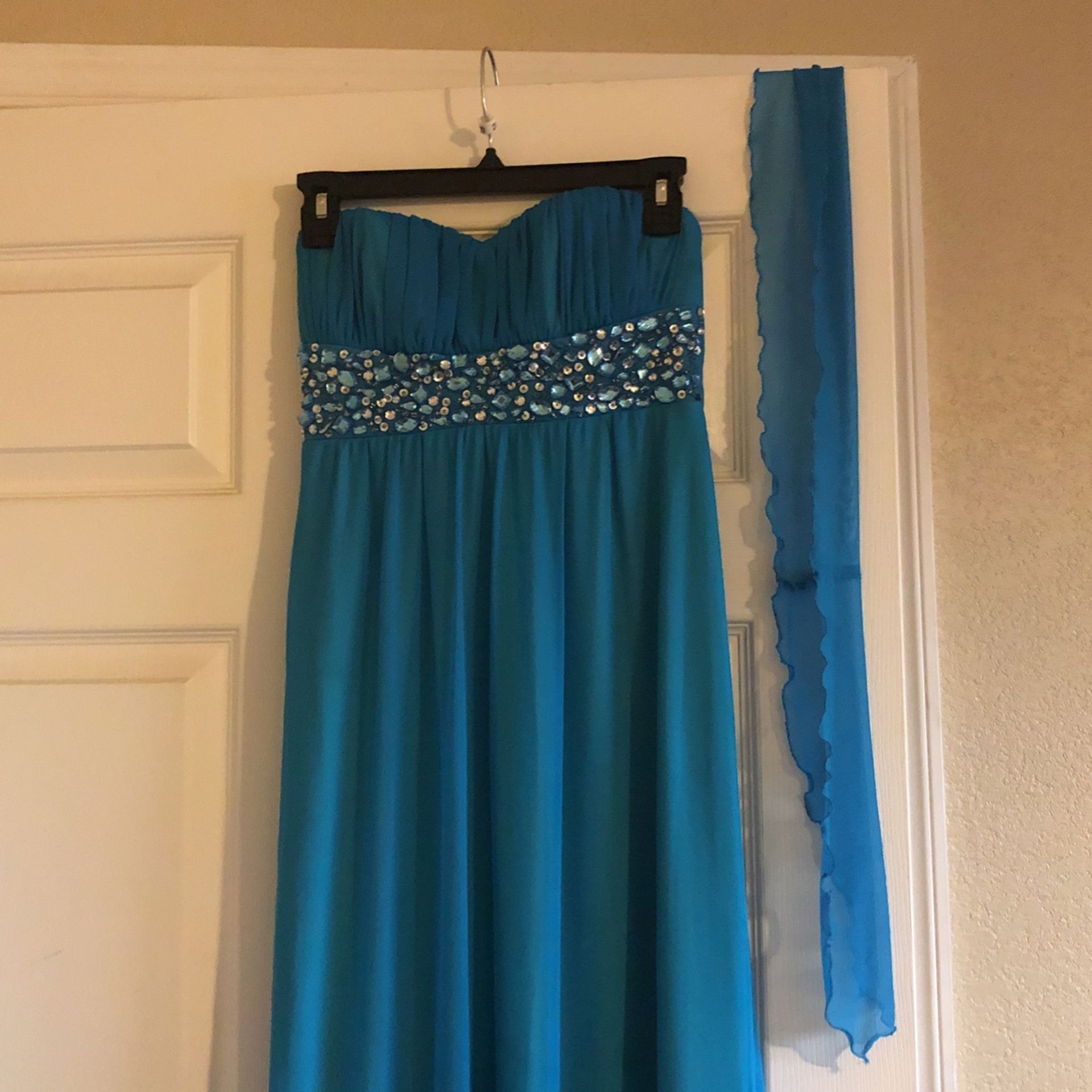 Party Dress, Aqua Blue, Small