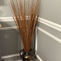Bronze Vase with Bamboo Sticks