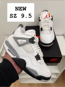 NEW Air Jordan 4 White Cement SZ 9.5