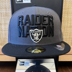 New Era 59Fifty Las Vegas Raiders Fitted Hat available in 7, 7 1/8, and 7 1/2
