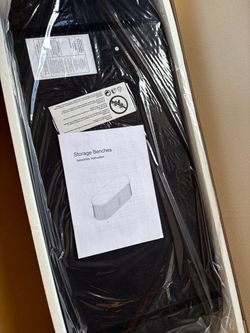 Storage Bench with Ribbed Doors New in Box