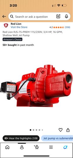 Red Lion RJS-75-PREM Shallow Well Jet Pump