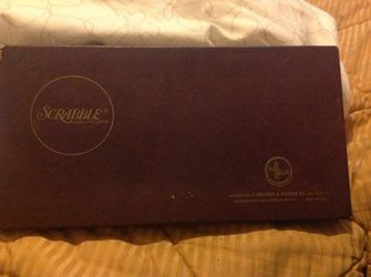 Vintage 1953 scrabble board game and 1953 scrabble word guide