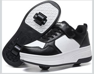 HSQ Fashion Sneaker Roller Skate Shoes for Boys Girls Kids Detachable Wheeled 2 in 1 Skating Shoes with Wheels • New Open Box, Tried-On Only.