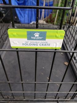 Folding animal crate