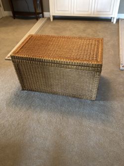 Large Rattan Storage Trunk