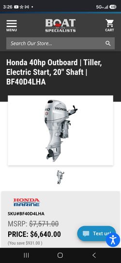 Honda 40 hp low hours
