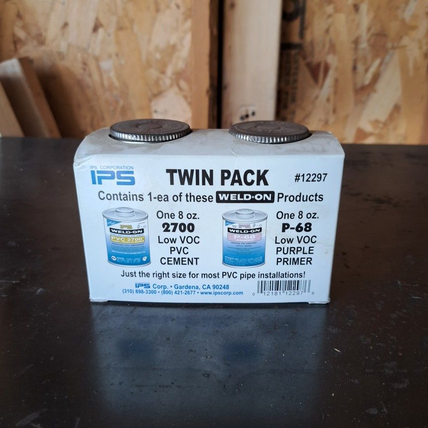 Twin Pack PVC Cement and Primer