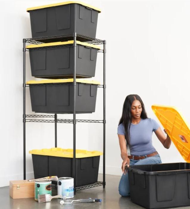 SafeRacks Storage Bin Rack, 5 Tote Capacity, NSF Certified