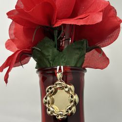 Gold Puff Pendant (size 3”) 14KT