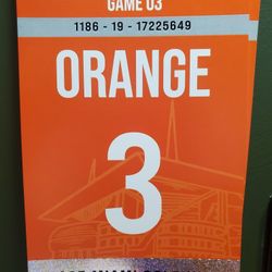 Miami Dolphins VS New York Jets Orange Parking Pass