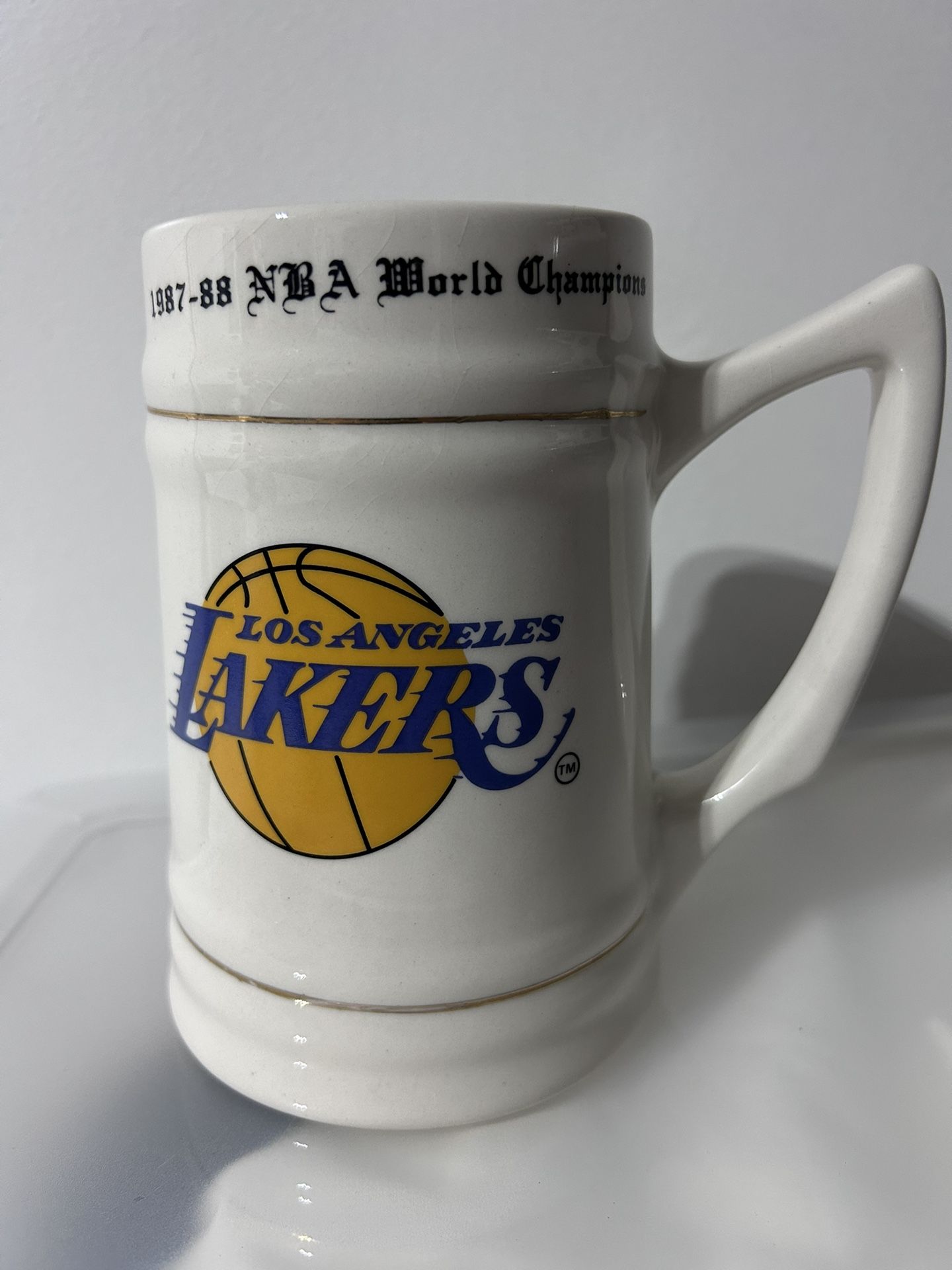 Vintage Los Angeles Lakers 1(contact info removed) NBA World Champions Ceramic Beer Stein Mug