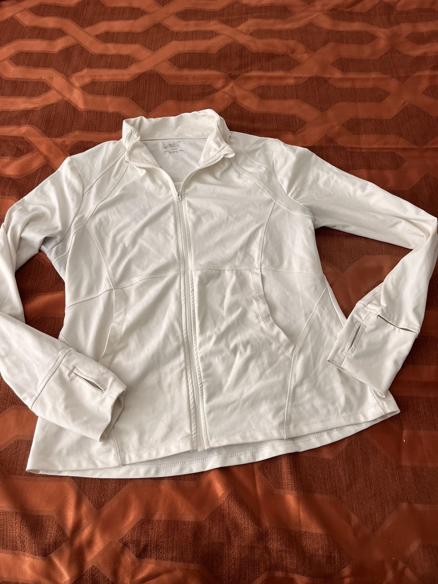 $4 White Large Zip Up