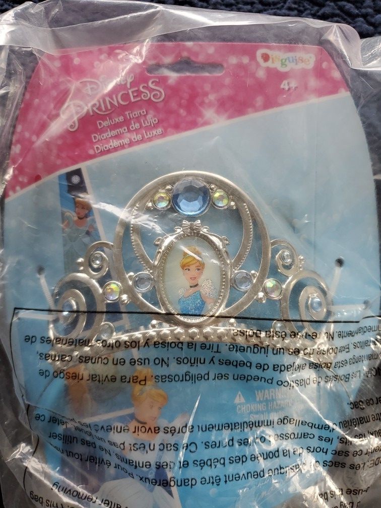 New Cinderella Disney Princess Deluxe Tiara Child 4+ One Size