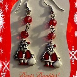 Santa Clause Crystal Earrings 