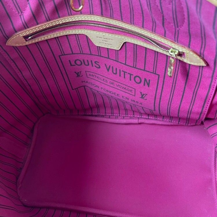 Louis Vuitton Neverful MM Tote Bag LV Damier 2PCS Sub-Pack Brown