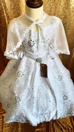Bautizo/ Baptism Dress, White,  00-6