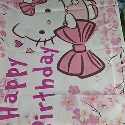 Hello Kitty Backdrop