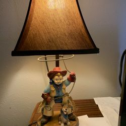 Vintage Cowboy Lamp