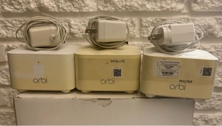 Orbi Orbi50 Mesh WiFi Router System, 2 Satellites (3-Pack), White