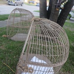 Wicker swing chairs