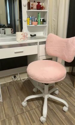 Pink vanity chair