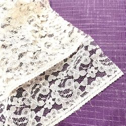 Yard Of Ivory Sequin  Lace