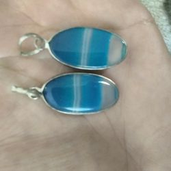 925 Sterling Silver Blue Pendant