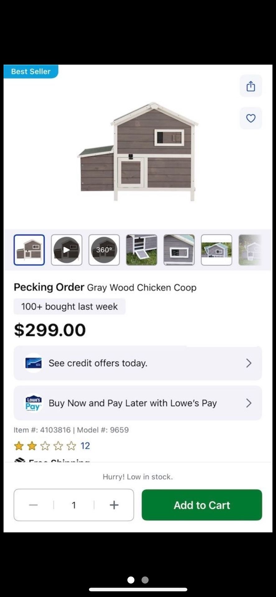 New In Box Chicken House