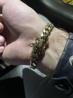 11mm 10k Solid Gold Cuban Link Bracelet 67 Grams 