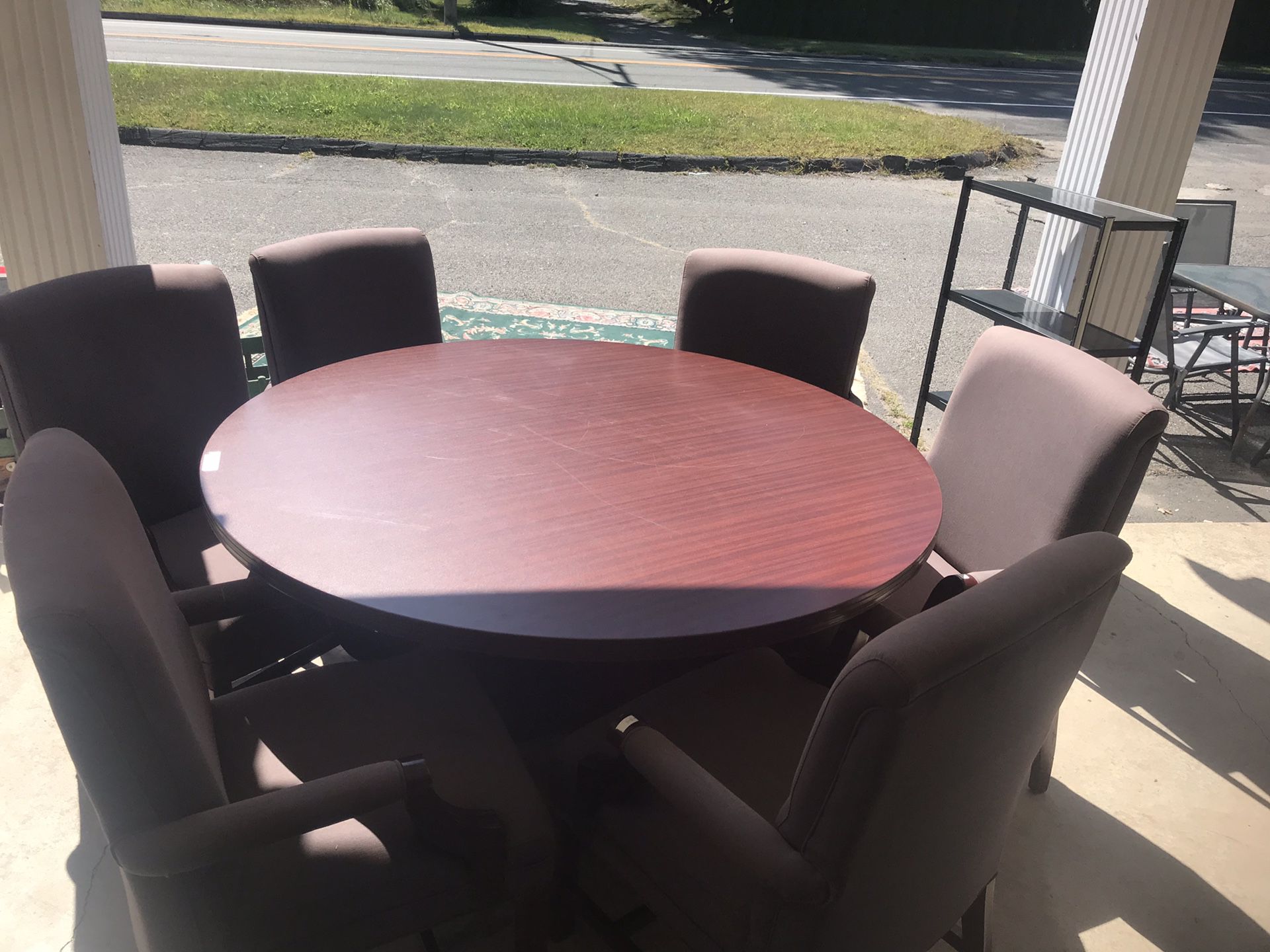 Conference table 60 inch with six chairs $175