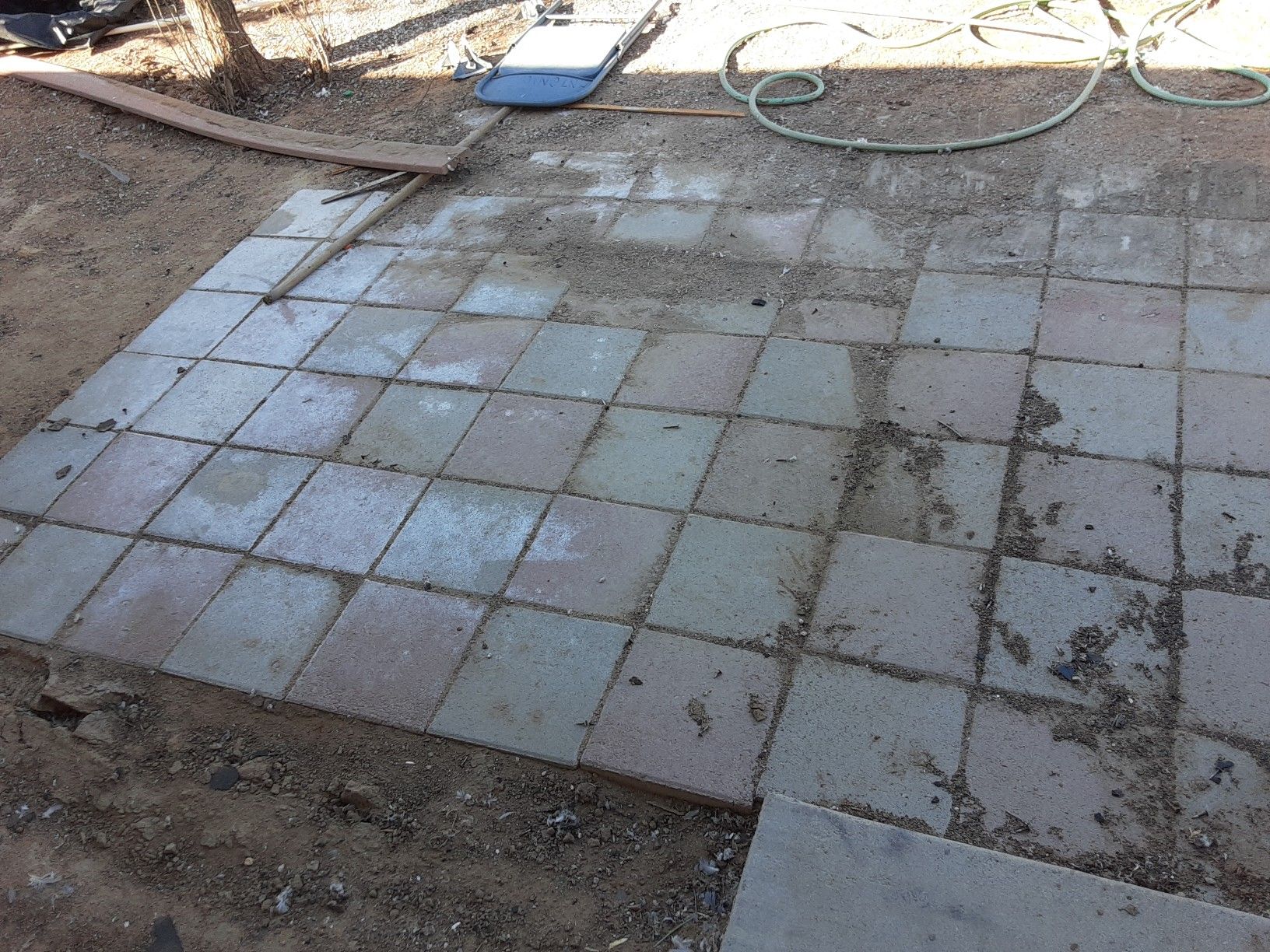 Square red and Gray concrete patio Stones 12x12 inch