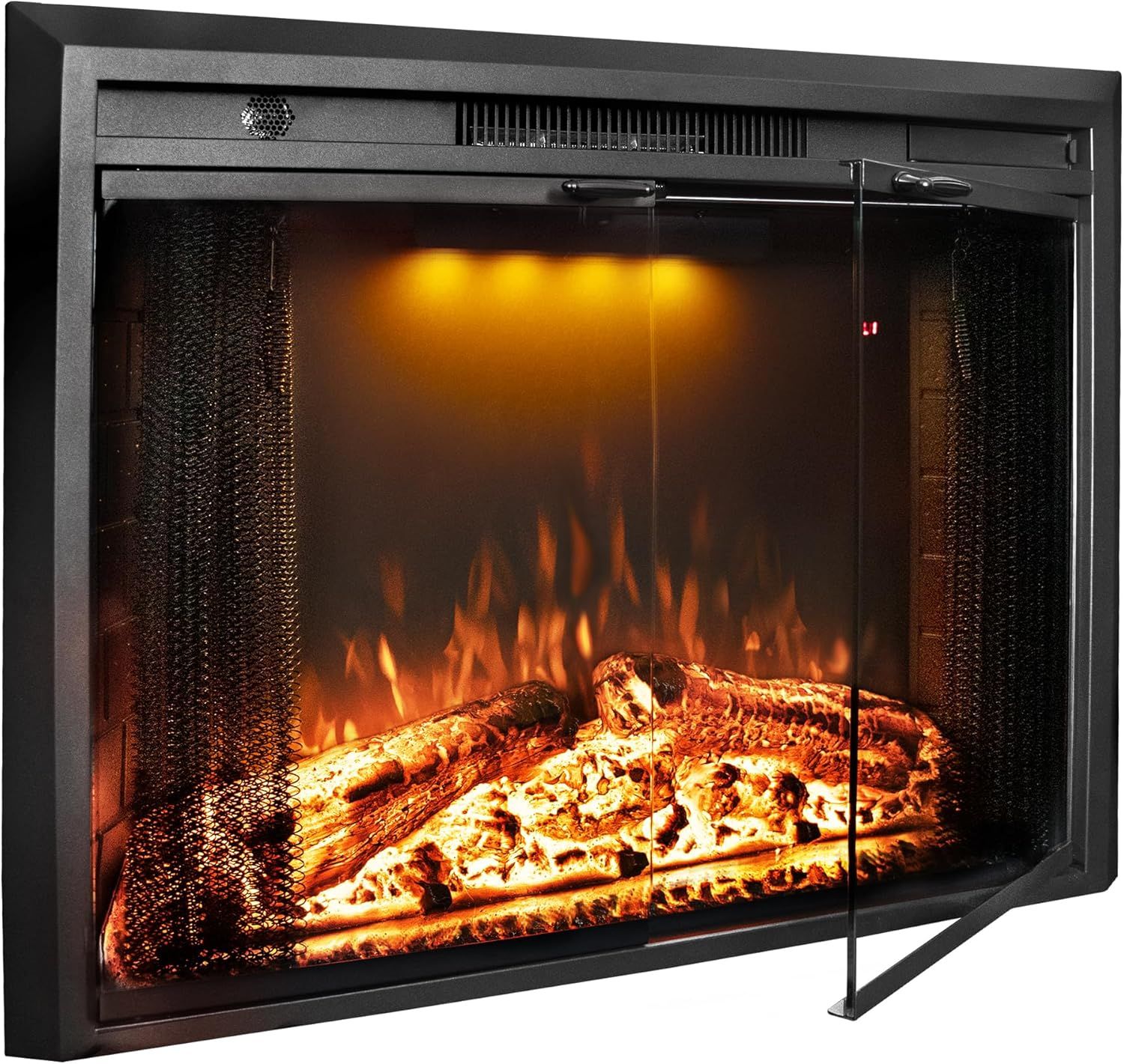 Electric Fireplace Insert, 36 Inches Recessed Fireplace Heater with Adjustable Flame and Top Light