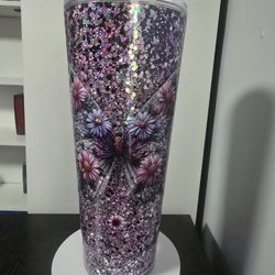 Handmade Acrylic Snowglobe Tumbler