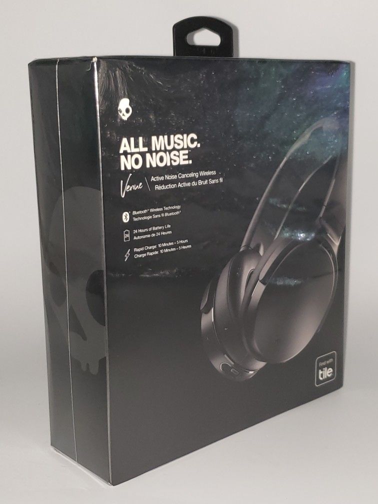 S6HCW-L003 NEW SEALED- Skullcandy Venue Wireless Noise Cancelling Over-the-Ear Headphones - Black